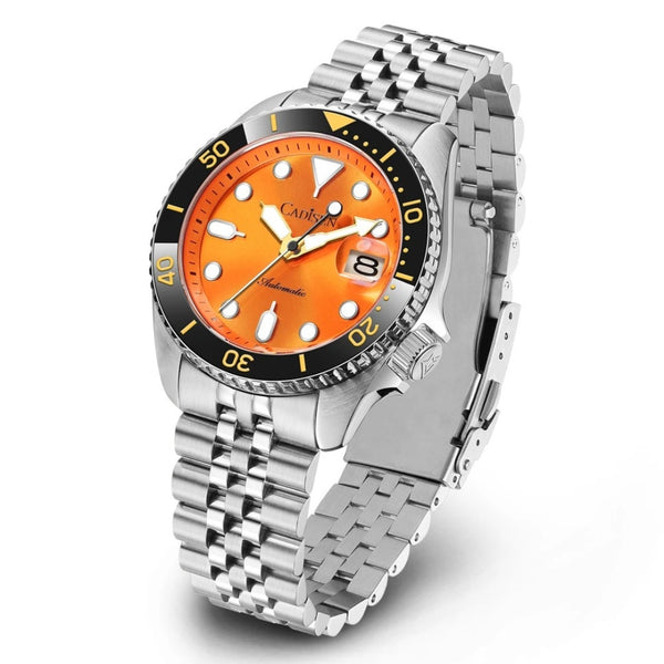 Relógio-mecânico-Cadisen-Abyss-Orange-2