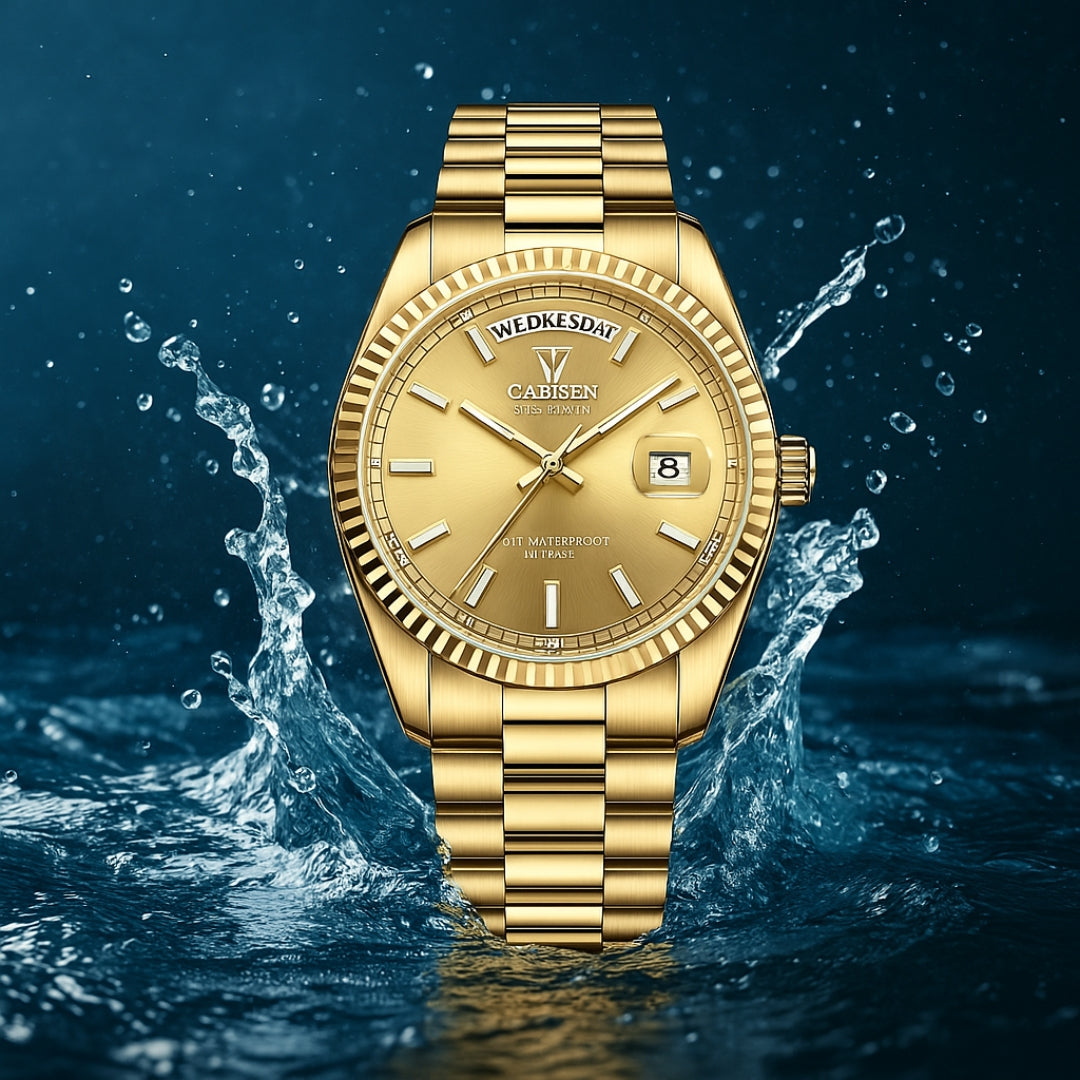 Relógio Masculino Automático Imperium Solar Gold - Cadisen Brasil