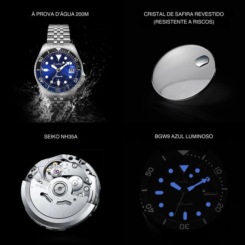 Relógio-Automático-Mecânico-Cadisen-Abyss-Blue-8