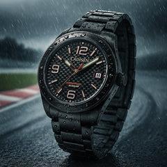 Relógio-Cadisen-Automático-Mecânico-Aerodrive-preto-fibra-de-carbono-à-prova-d'água-6