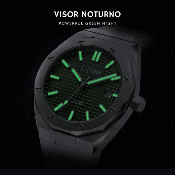 Relógio-Cadisen-Automático-Mecânico-Ascend-verde-royal-com-visor-noturno-3