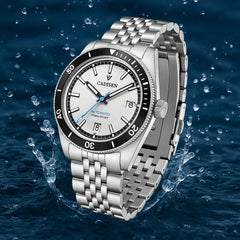 Relógio-Cadisen-Automático-Mecânico-Nauticor-branco-à-prova-d'água-3