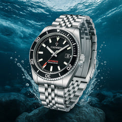 Relógio-Cadisen-Automático-Mecânico-Nauticor-preto-à-prova-d'água-5