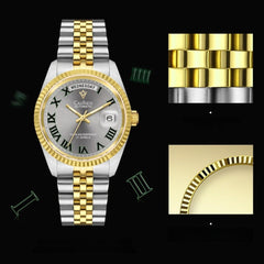 Relógio-Cadisen-Automático-Mecânico-Regalis-dourado-com-prata-6