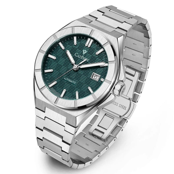 Relógio-Automático-Mecânico-Cadisen-Stratos-verde-3