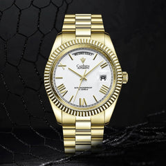 Relógio-Cadisen-Automático-Mecânico-Veritus-dourado-com-mostrador-branco-11