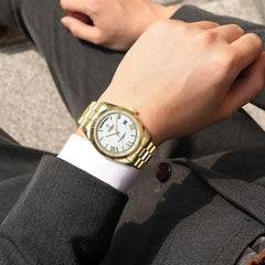 Relógio-Cadisen-Automático-Mecânico-Veritus-dourado-com-mostrador-branco-8