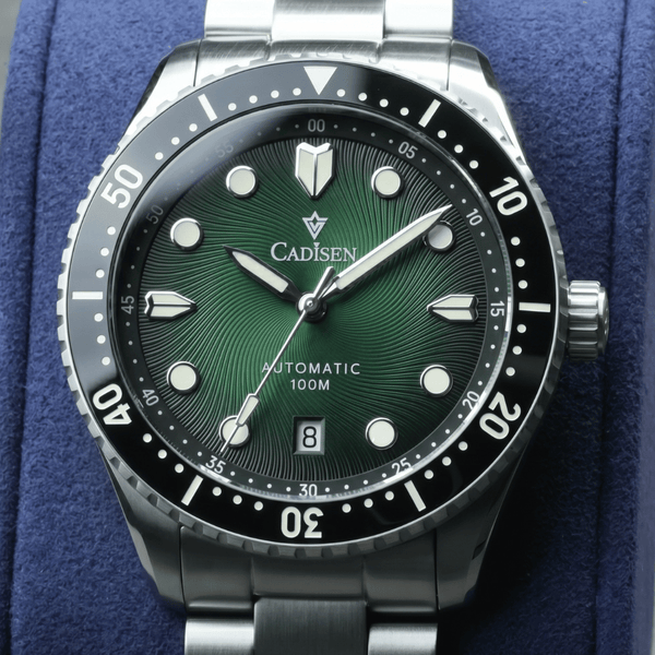 Relógio Automático Verde Masculino Cadisen Asterion Boreal 4