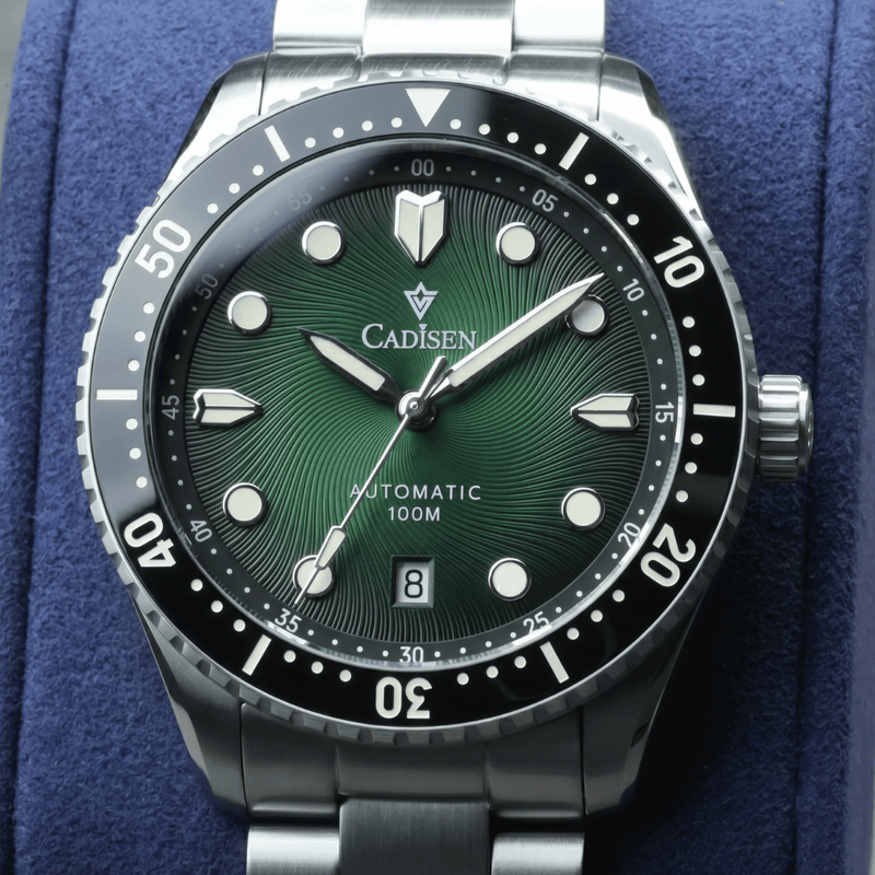 Relógio Automático Verde Masculino Cadisen Asterion Boreal 4