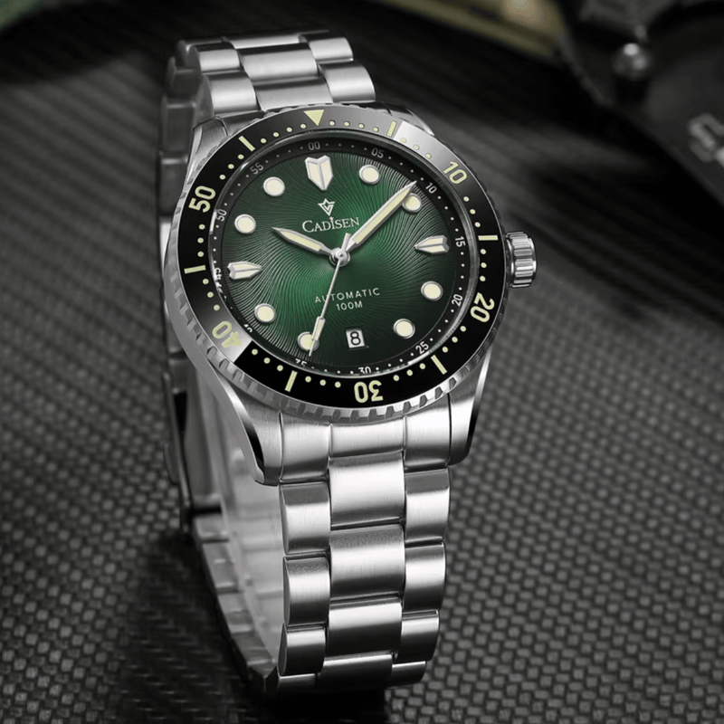 Relógio Automático Verde Masculino Cadisen Asterion Boreal 9