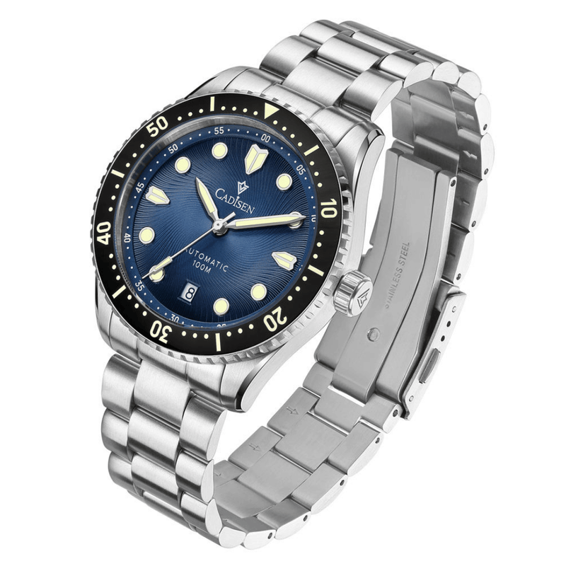 Relógio Automático Azul Masculino Cadisen Asterion Galaxy 1
