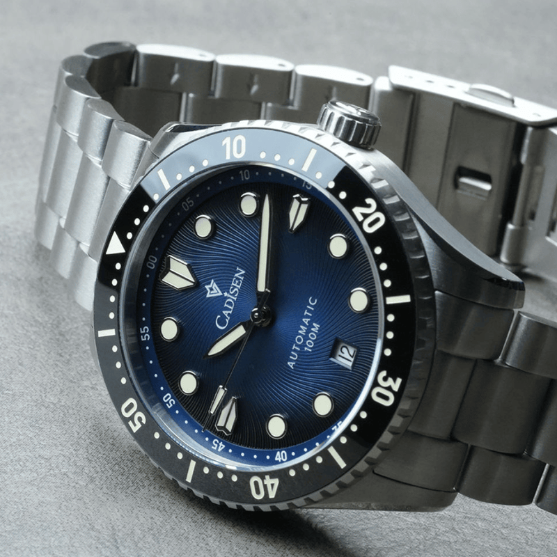 Relógio Automático Azul Masculino Cadisen Asterion Galaxy 5