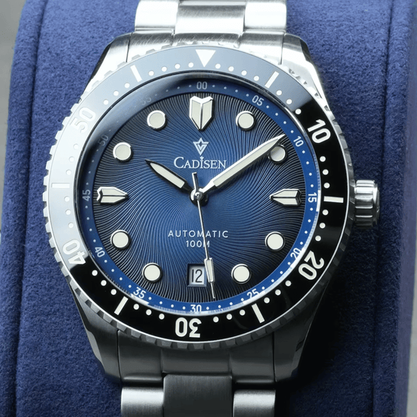 Relógio Automático Azul Masculino Cadisen Asterion Galaxy 4
