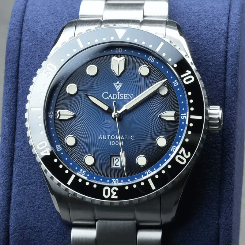 Relógio Automático Azul Masculino Cadisen Asterion Galaxy 4
