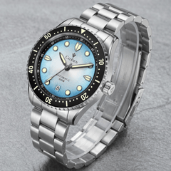 Relógio Automático Azul Masculino Cadisen Asterion Opaline 5