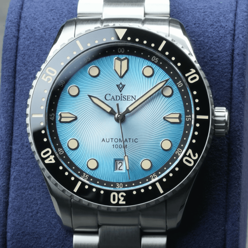 Relógio Automático Azul Masculino Cadisen Asterion Opaline 4