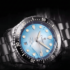 Relógio Automático Azul Masculino Cadisen Asterion Opaline 7