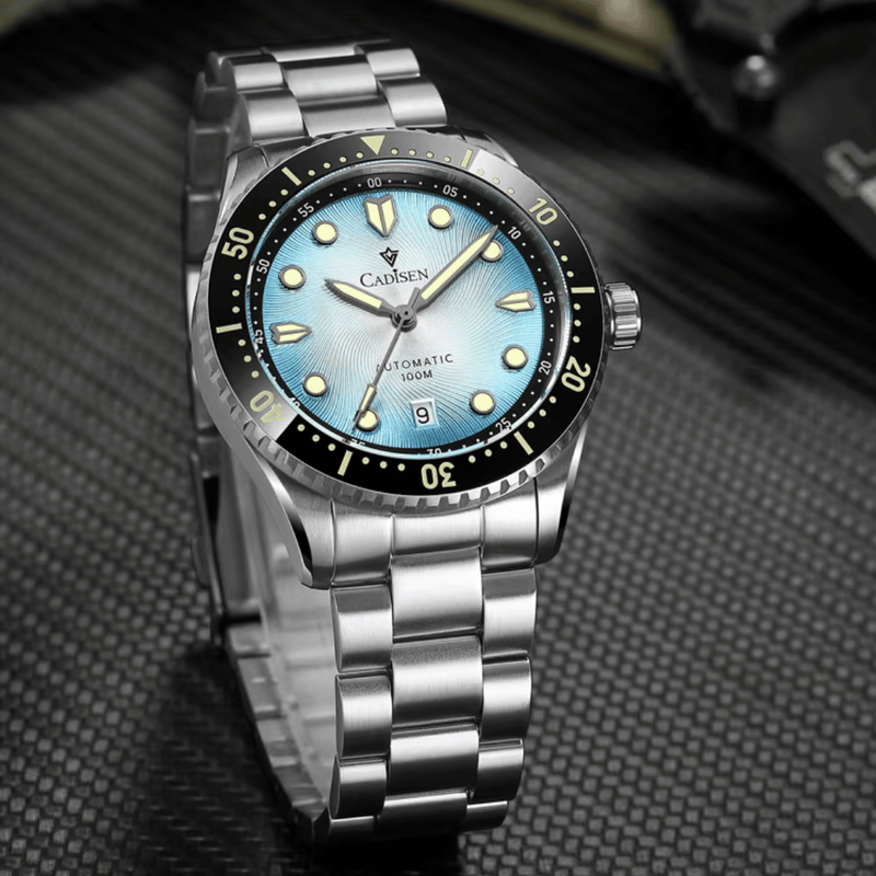 Relógio Automático Azul Masculino Cadisen Asterion Opaline 8
