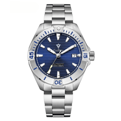 Relógio Automático Azul Masculino Cadisen Atlas Fjord 1