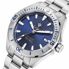 Relógio Automático Azul Masculino Cadisen Atlas Fjord 7