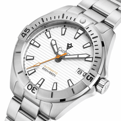 Relógio Automático Branco Masculino Cadisen Atlas Glacier 7