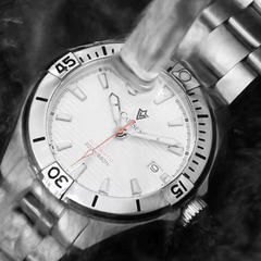 Relógio Automático Branco Masculino Cadisen Atlas Glacier 9