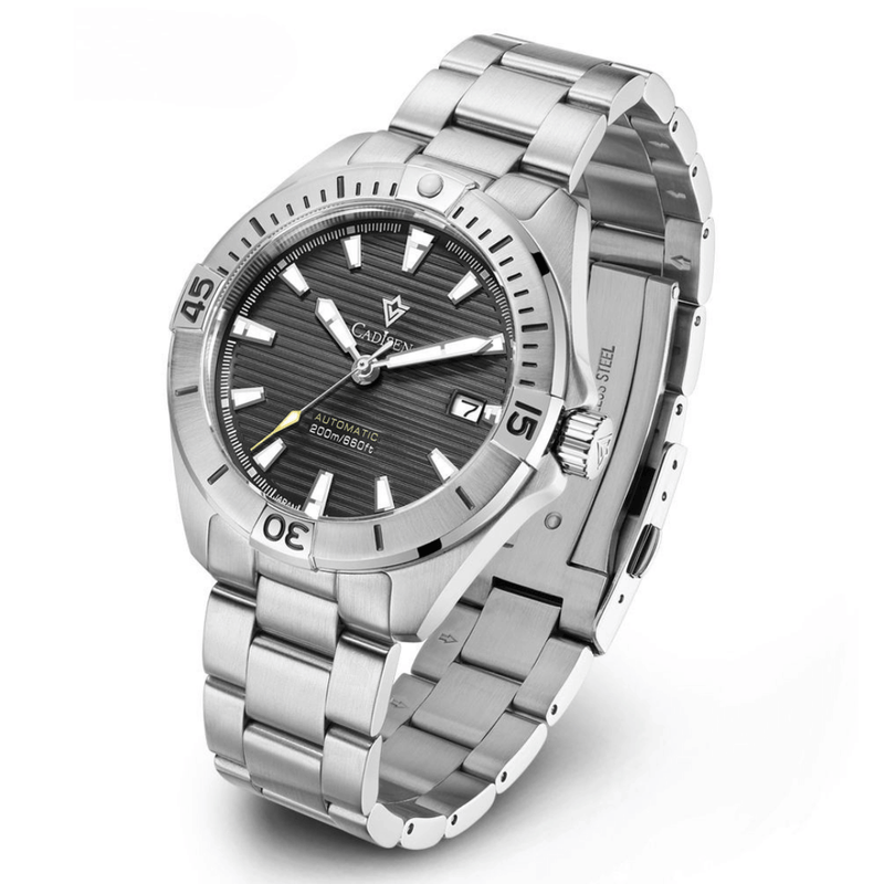 Relógio Automático Preto Masculino Cadisen Atlas Graphite 11