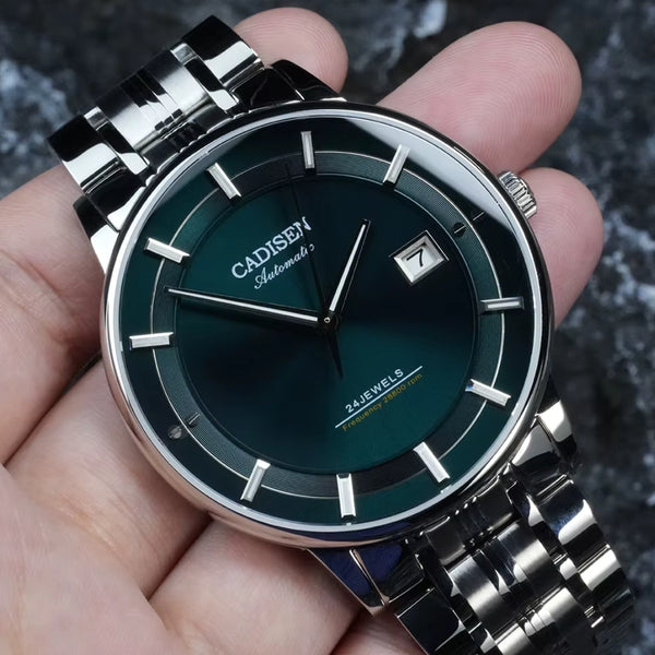 Relógio Automático Verde Masculino Cadisen Elaris Grove 2