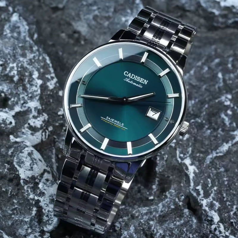 Relógio Automático Verde Masculino Cadisen Elaris Grove 8