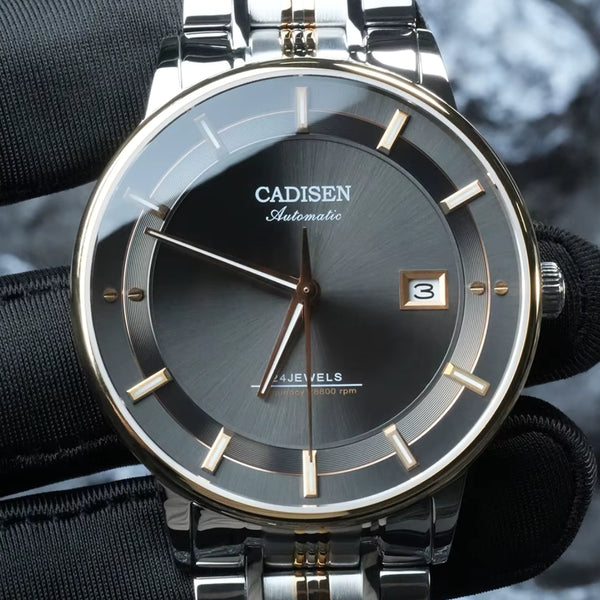 Relógio Automático Preto Masculino Cadisen Elaris Smoked 2