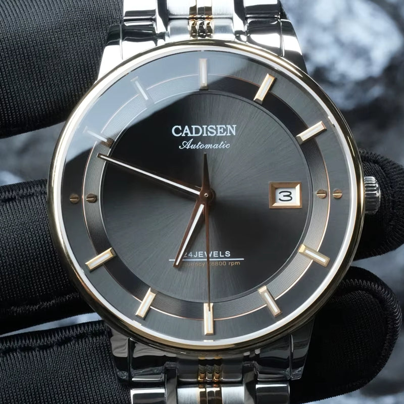 Relógio Automático Preto Masculino Cadisen Elaris Smoked 2