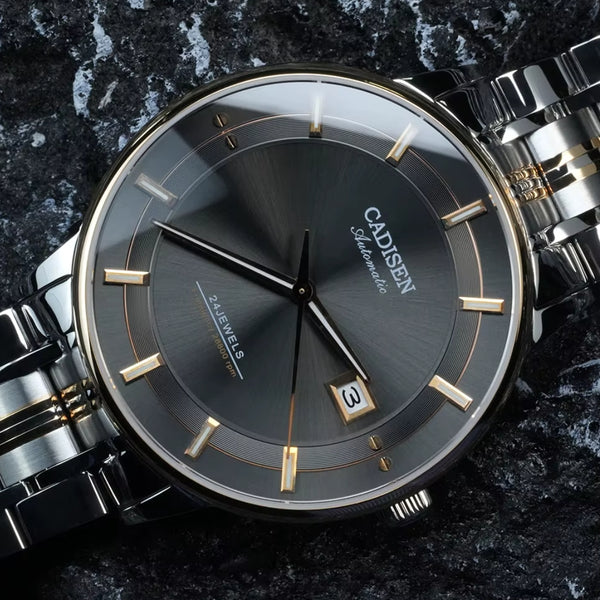 Relógio Automático Preto Masculino Cadisen Elaris Smoked 5