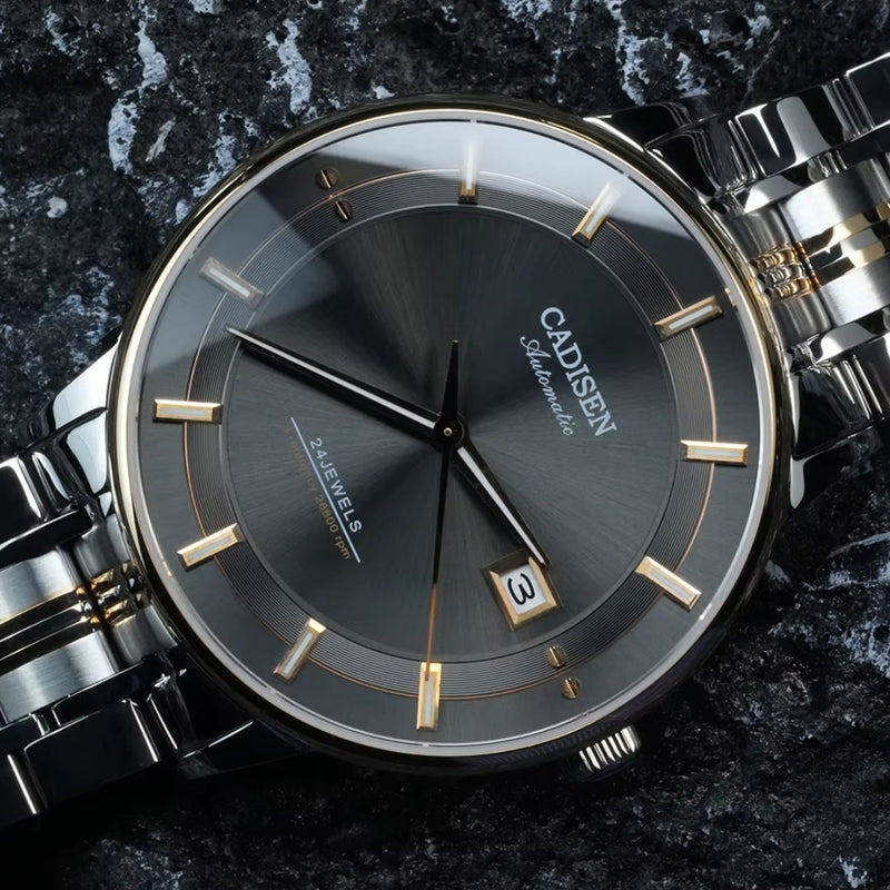 Relógio Automático Preto Masculino Cadisen Elaris Smoked 5