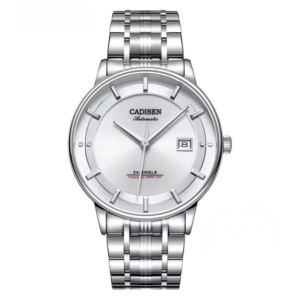 Relógio Automático Branco Masculino Cadisen Elaris Veil 1