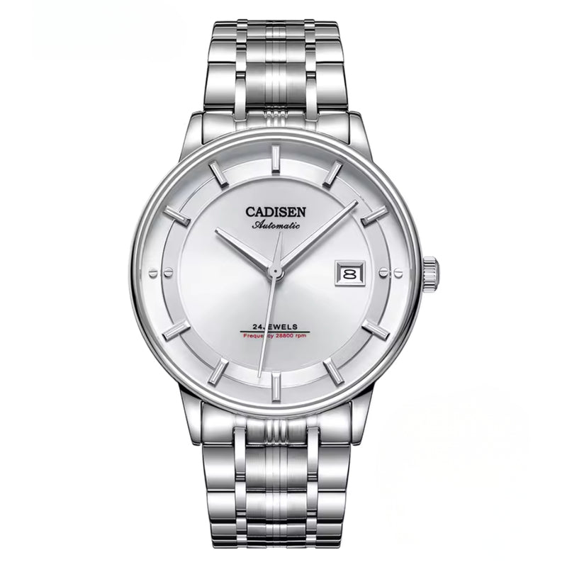 Relógio Automático Branco Masculino Cadisen Elaris Veil 1