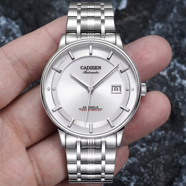 Relógio Automático Branco Masculino Cadisen Elaris Veil 2