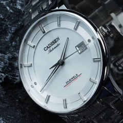 Relógio Automático Branco Masculino Cadisen Elaris Veil 5
