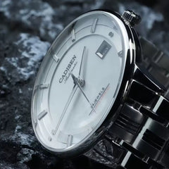 Relógio Automático Branco Masculino Cadisen Elaris Veil 9