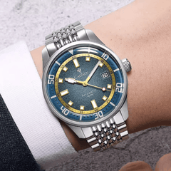 Relógio Automático Azul Masculino Cadisen Meridian Baltic 2