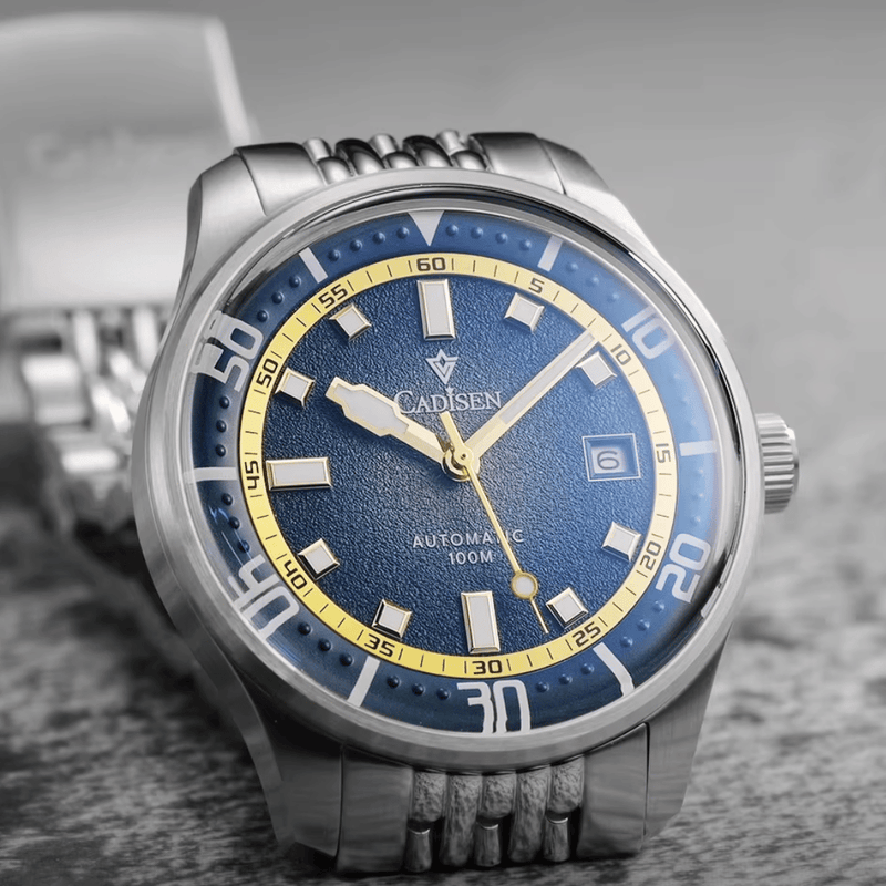 Relógio Automático Azul Masculino Cadisen Meridian Baltic 6