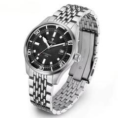 Relógio Automático Preto Masculino Cadisen Meridian Obsidian 1
