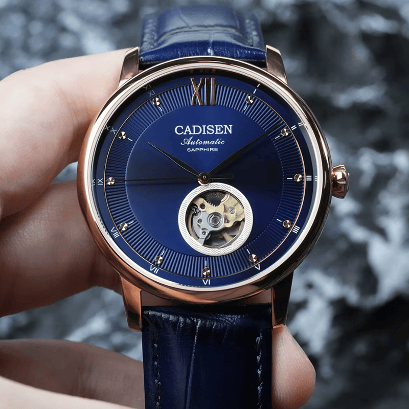 Relógio Automático Azul Masculino Cadisen Selwyn Sable 11