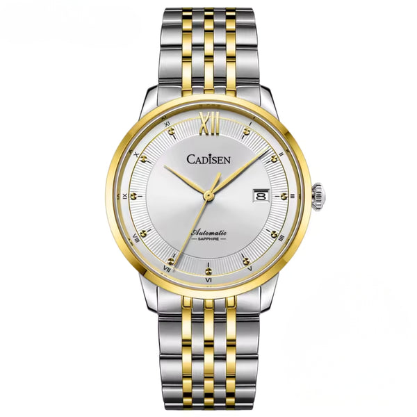Relógio Automático Dourado Masculino Cadisen Severin Helios 1