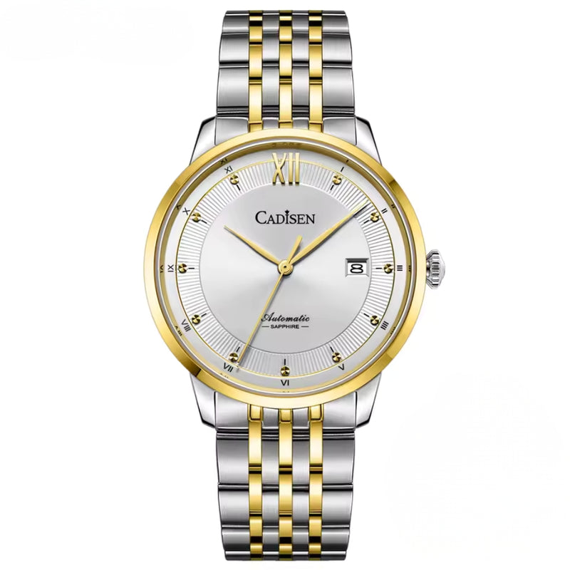 Relógio Automático Dourado Masculino Cadisen Severin Helios 1