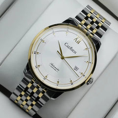 Relógio Automático Dourado Masculino Cadisen Severin Helios 6