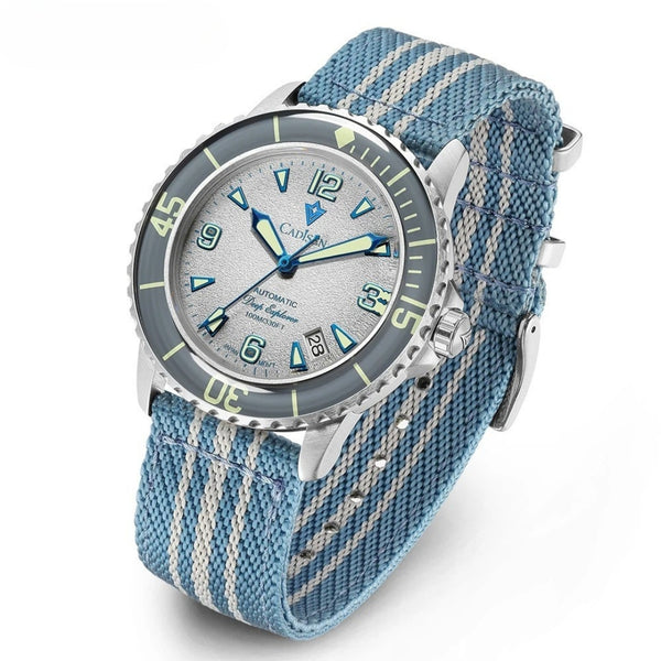 Relógio Cadisen Masculino Mecânico Automático Deep Presence Ice Voyage Azul Claro 1