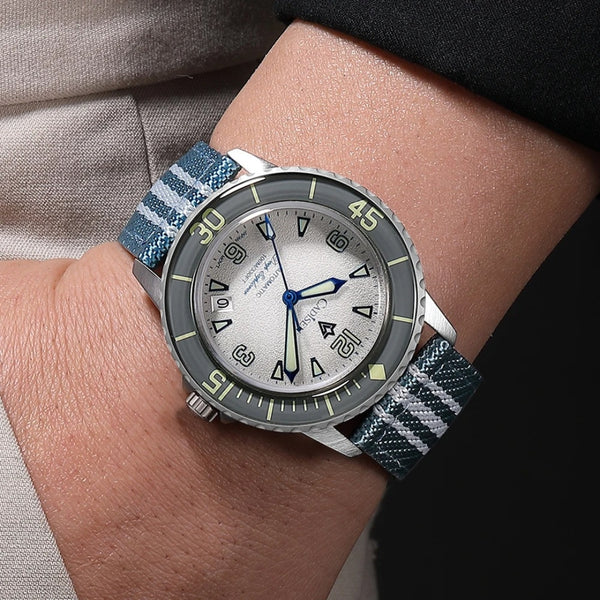Relógio Cadisen Masculino Mecânico Automático Deep Presence Ice Voyage Azul Claro 2