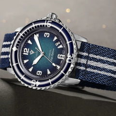 Relógio Cadisen Masculino Mecânico Automático Deep Presence Mariner Blue Azul 4