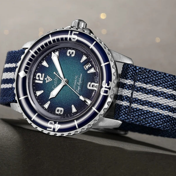 Relógio Cadisen Masculino Mecânico Automático Deep Presence Mariner Blue Azul 4