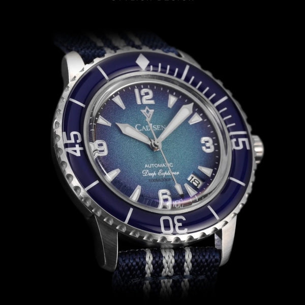 Relógio Cadisen Masculino Mecânico Automático Deep Presence Mariner Blue Azul 3